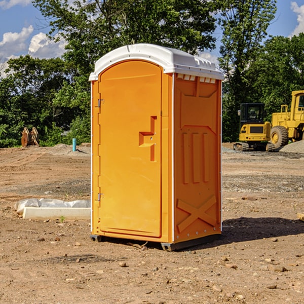 how often are the porta potties cleaned and serviced during a rental period in Woodruff Wisconsin